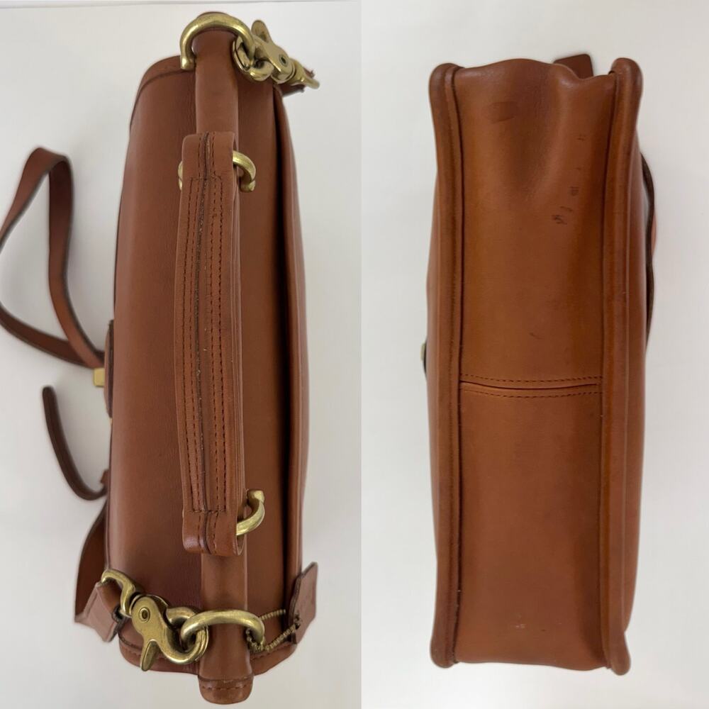 Coach Willis Vintage Top Handle Leather Satchel Crossbody Bag 9927 British Tan - Picture 7 of 15